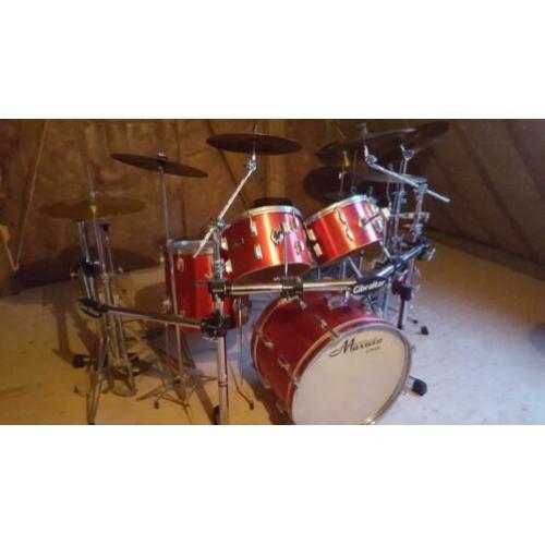 Zeer uitgebreid drumstel Maxwin by Pearl