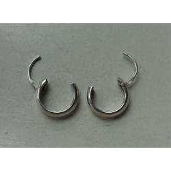 Zilveren creool oorbellen: 13 mm