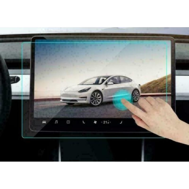 Tesla Model 3 - Glazen Screenprotector - Tempered Glass!