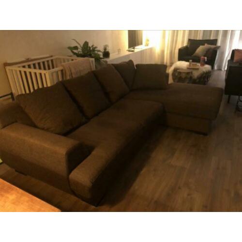 Bruin Stoffen Hoekbank