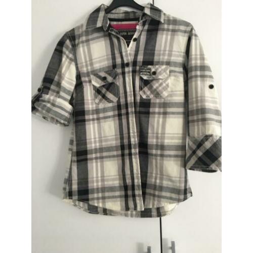 Originele zwart witte Björn Borg blouse /hemd - dames maat L