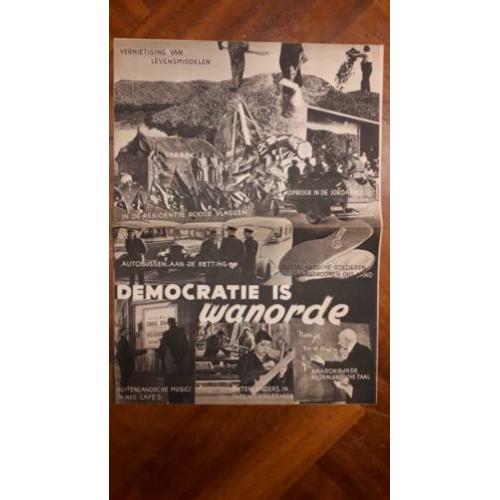 Propaganda NSB Verkiezingspamflet Provinciale Staten 1935