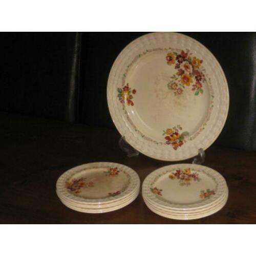 Antiek Engels gebakstel, Royal Adams Titian Ware