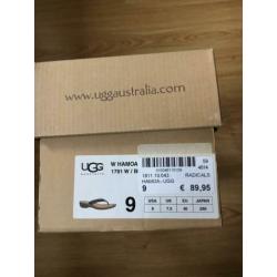 UGG teenslippers kleur zwart leder maat 40