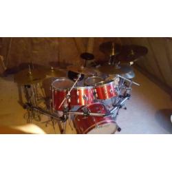 Zeer uitgebreid drumstel Maxwin by Pearl