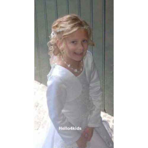 152 witte bruidsmeisje bolero jasje communie Kim