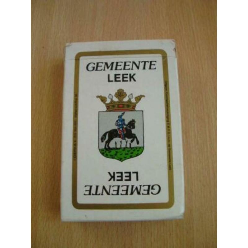 Kaart- en kwartetspel gemeente Leek. compleet, zgan