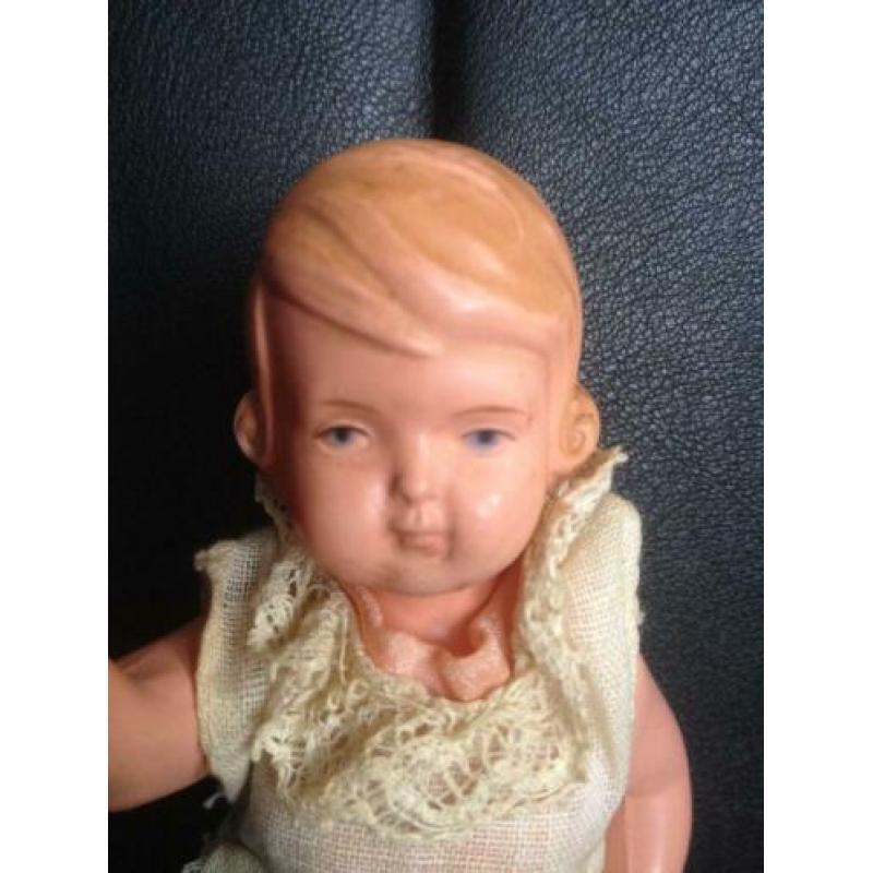 antieke oude vintage Schildpad pop Inge 13 1/2 / 14