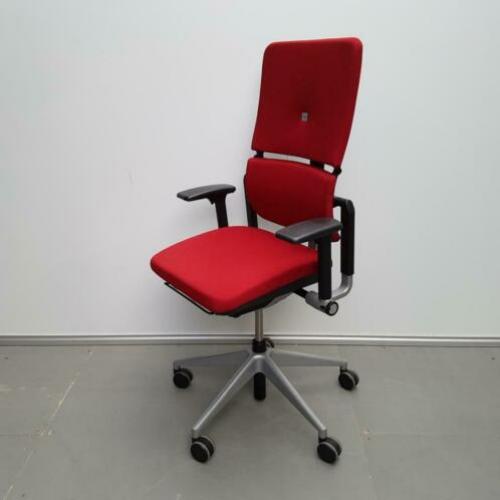 1x Steelcase Please bureaustoel met rode stof