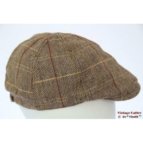 flatcap Platte pet Panelenpet beige bruin 55-58 als nieuw