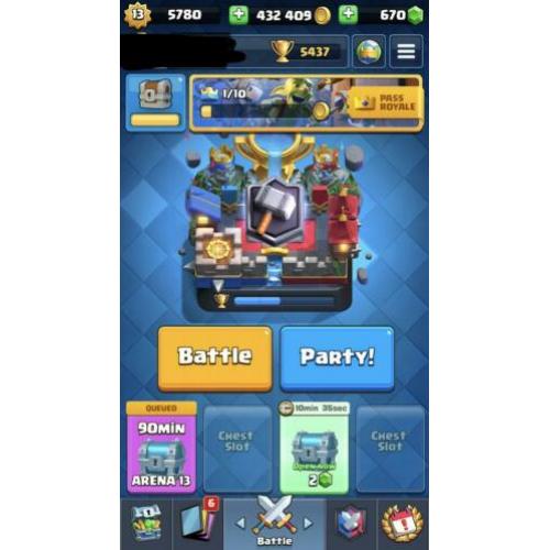 Clash Royale bijna alles maxed account