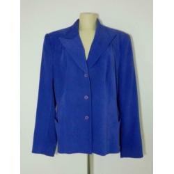 Paarse blazer van veloursachtige stof van Edgar Vos
