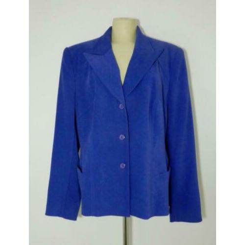 Paarse blazer van veloursachtige stof van Edgar Vos