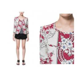 Zara quilted biker jasje bloemen print isabel marant stijl
