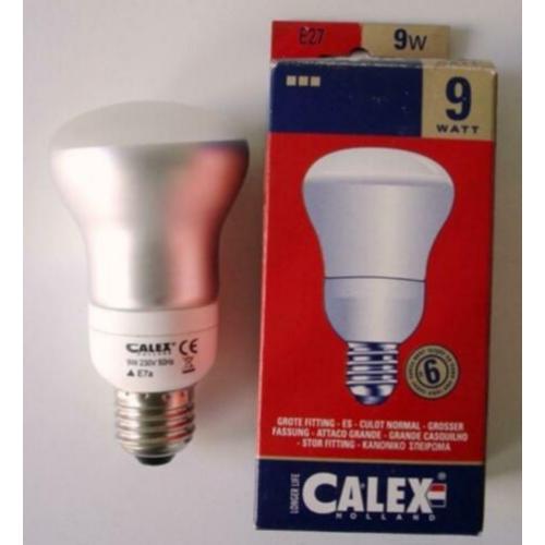 Reflector-Spaarlamp 9W Ø63mm. + 7W Ø80 mm. E27 NU DUMPPRIJS