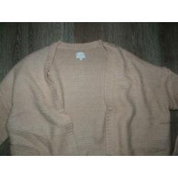 Voorjaar poederroze lang vest zakjes Opus maat L 40 42 44