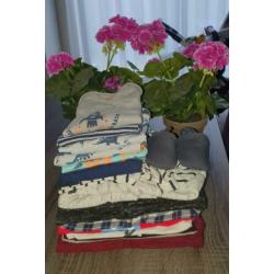 Pakket jongens babykleding maat 62, 15 stuks