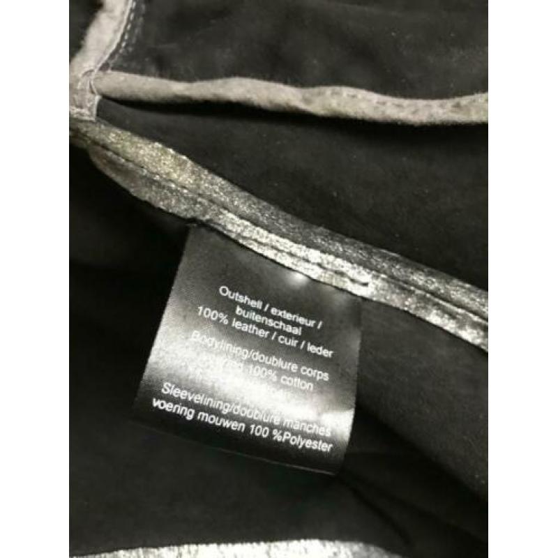 Enes zilveren leren blazer