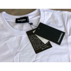 Dsquared T-shirt DSQ2 Merk Wit Maat M Nieuw Heren