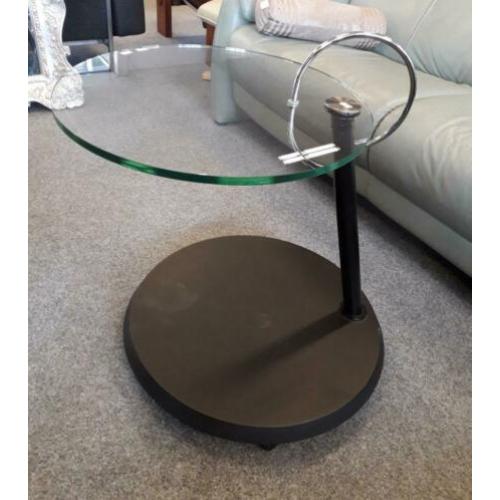 Salontafeltje/bijzettafeltje met glazen blad (65)