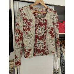 Zara quilted biker jasje bloemen print isabel marant stijl