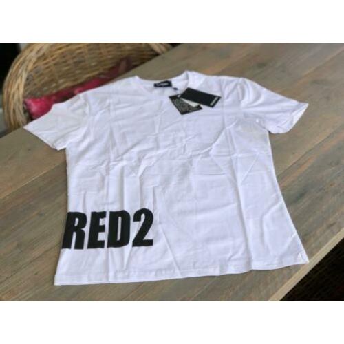 Dsquared T-shirt DSQ2 Merk Wit Maat M Nieuw Heren