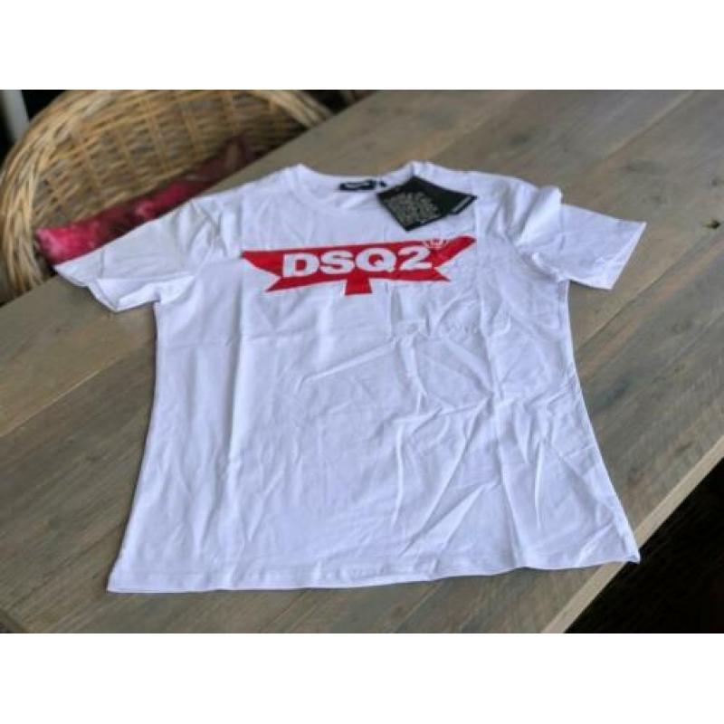 Dsquared T-shirt DSQ2 Merk Wit Maat M Nieuw Heren