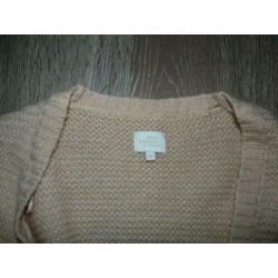 Voorjaar poederroze lang vest zakjes Opus maat L 40 42 44