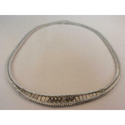 Prachtig zwaar antiek zilveren collier ketting met Saffieren