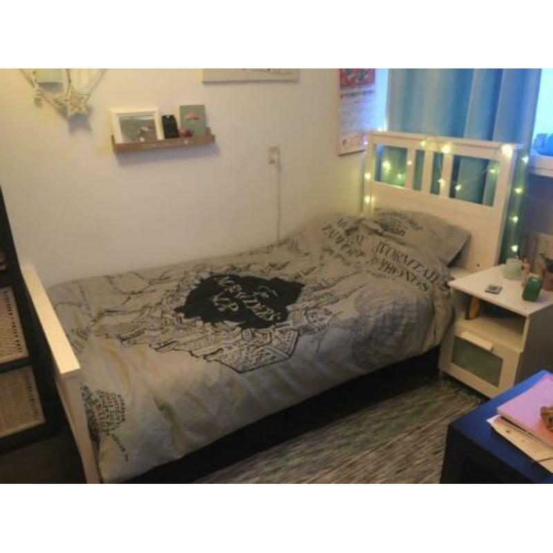 Mooi wit ikea 1 persoons bed + lattenbodem