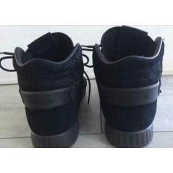 Adidas invader tubular zwarte suède sneakers, schoenen