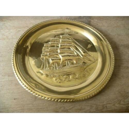 groot koperen wandbord