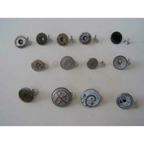 Jeans knoop / knopen, metaal, verschillende uitvoering