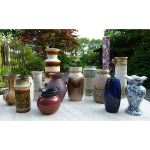 Vazen Jaren 60 + 70 West Germany Bay Jasba Kado tip