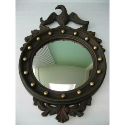 Vintage convex / butlerspiegel in Regency of Federale stijl