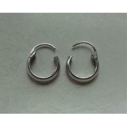 Zilveren creool oorbellen: 13 mm