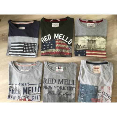 5 shirts van Fred Mello (It), mt 164, katoen, ZGAN!