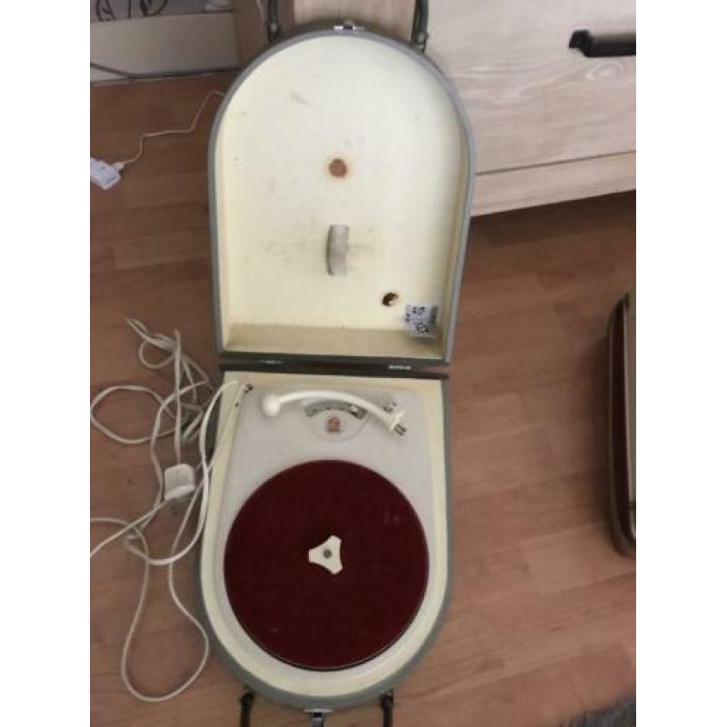 Vintage Philips platenspeler in koffer