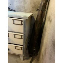Dressoir vintage, uniek lowboard 24 lades 289 cm!!