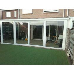 4-delige schuifpui standaard wit kunststof 6000x2200