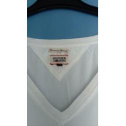 Tommy Hilfinger wit shirt lange mouw XL,soepel vallende stof