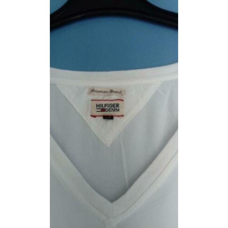 Tommy Hilfinger wit shirt lange mouw XL,soepel vallende stof
