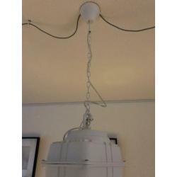 Industriële witte hanglamp