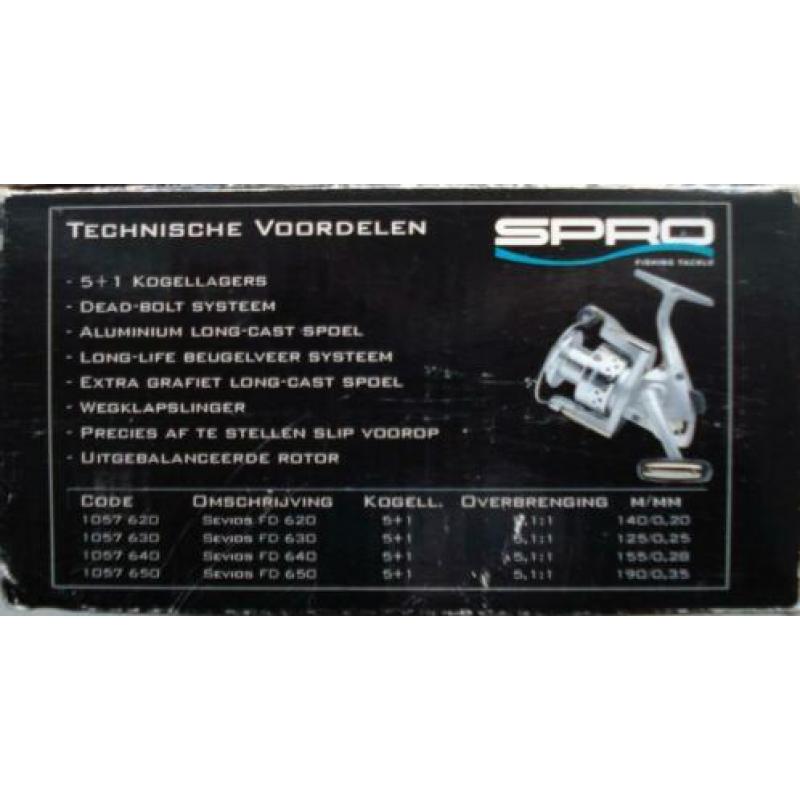 Spro molen sevios fd 640 met 2 spoelen.