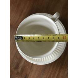 Wedgwood Edme groot thee capuccino kop 9cm 0,9L en schotel