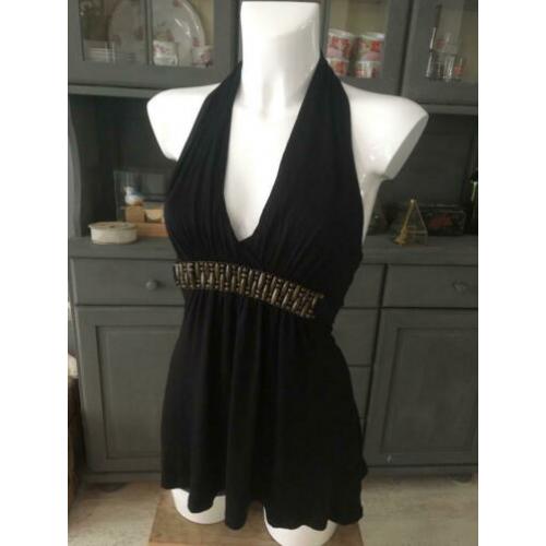 Mooie zwarte halter top maat S