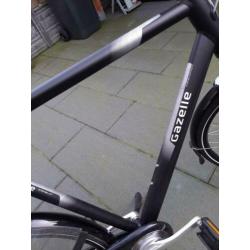Gazelle heren fiets mat zwart 28" zo goed als nieuw