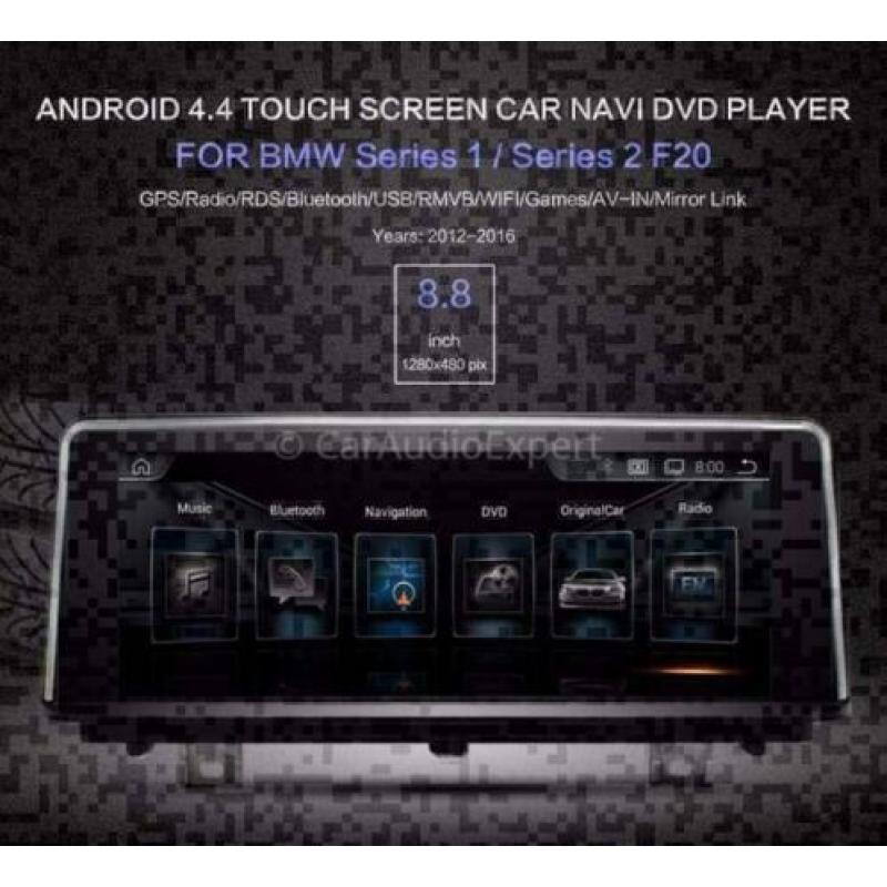BMW 1serie F20 navigatie android 9.0 iDrive 8.8'' dab carkit