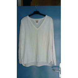Tommy Hilfinger wit shirt lange mouw XL,soepel vallende stof
