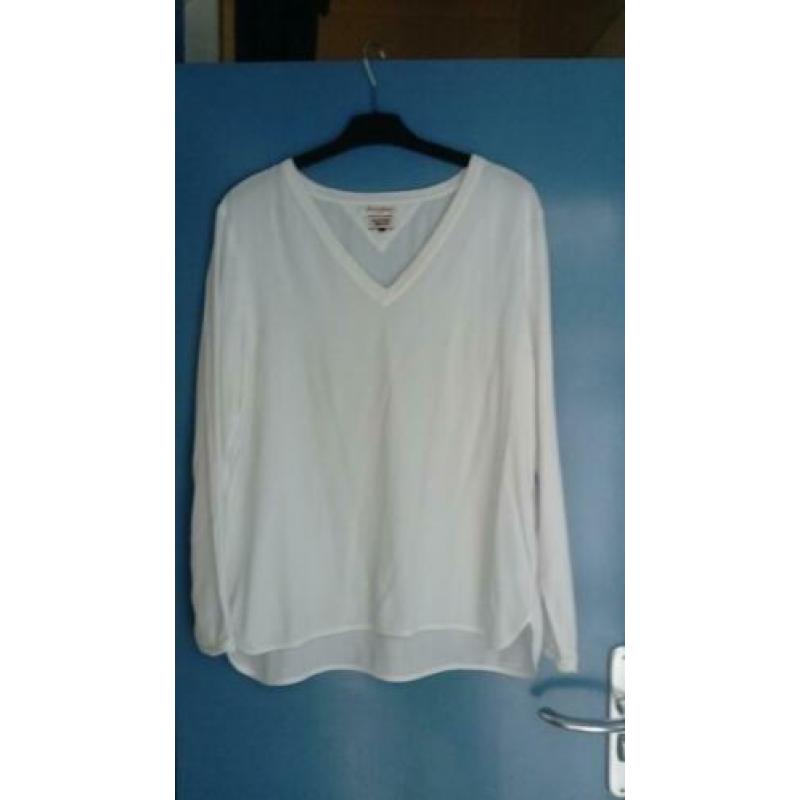 Tommy Hilfinger wit shirt lange mouw XL,soepel vallende stof